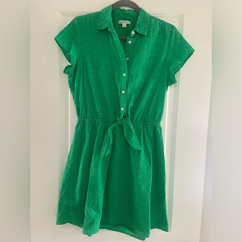 J. Crew Mercantile green dress size small EUC